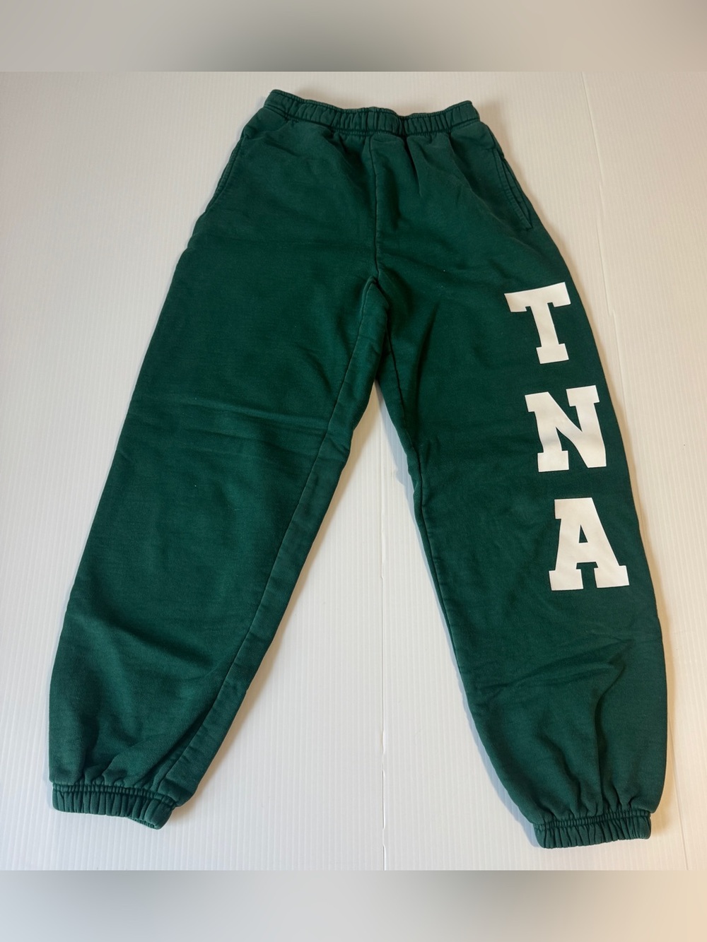 Aritzia TNA Cozy Fleece Forest Green XXS Jogger Sweatpants Athleisure Y2K